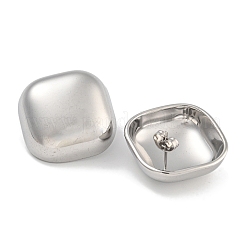 Boucles d'oreilles carrées en acier inoxydable 304 pour femmes&nbsp;EJEW-U022-07P