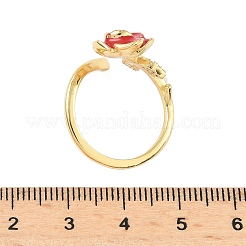Bagues manchettes en laiton avec micro pavé de zircones cubiques&nbsp;RJEW-A069-02B-02G