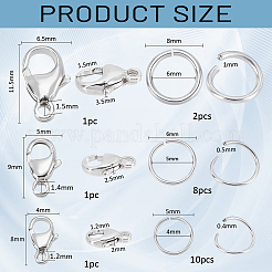 3 pz 3 stili 925 fermagli a moschettone in argento sterling&nbsp;STER-PH0005-09