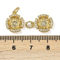 Pendentifs avec zircon cubiques à micro-pavés en laiton&nbsp;KK-I358-063G-C