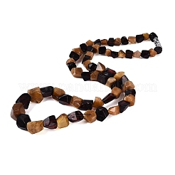 Collane di perline di ambra naturale a scalare con chiusure in ottone&nbsp;NJEW-N064-05
