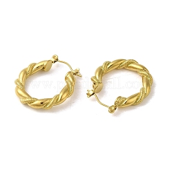 Orecchini a cerchio in acciaio inossidabile 304 per donna&nbsp;EJEW-B054-18G-02