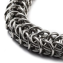 Bracciale a catena in corda di acciaio inossidabile 201 anti-ossidazione&nbsp;BJEW-Z023-17P