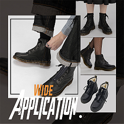 Schnürstiefel aus PU-Leder mit Reißverschlusseinsätzen&nbsp;LS-DIY-WH0474-002