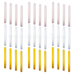 Ahademaker 60 шт. 3 цвета многоразовые акриловые зеркальные палочки для выпечки, палочки для мороженого для формы для пирожных для мороженого своими руками, овальные, разноцветные, 115x9.5x2.5 мм, 20 шт / цвет