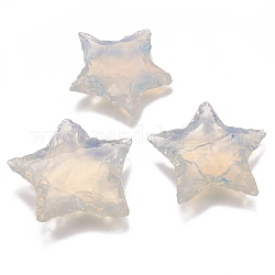 Opalite Perlen, kein Loch / ungekratzt, holperig, gehämmerter Stern, 27~33x28.5~35x6~7 mm