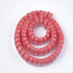 Ciondoli di resina, modello in rattan intrecciato, ovale, rosso, 27x22x4.5mm, Foro: 1.8 mm