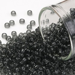 Toho perles de rocaille rondes, Perles de rocaille japonais, (9b) gris transparent, 8/0, 3mm, Trou: 1mm, environ 1111 pcs/50 g