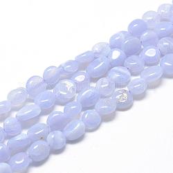 Chapelets de perles d'agate naturelle, ovale, 8~15x7~12x4~12mm, Trou: 1mm, Environ 30~45 pcs/chapelet, 15.7 pouce
