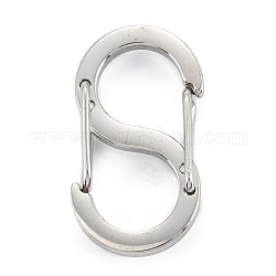 304 Stainless Steel S-Hook Clasps, Stainless Steel Color, 23x13.5x4mm, Hole: 10.5x8mm