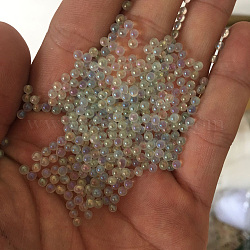 Perles à bulles de verre, décoration de soins des ongles, ronde, colorées, 2~2.5mm