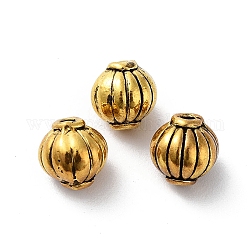 Tibetischer stil legierung perlen, cadmiumfrei und bleifrei, Laterne, Antik Golden, 7x7 mm, Bohrung: 1.2 mm