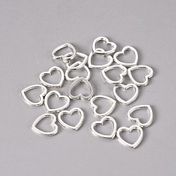 Tibetan Style Linking Rings, Heart, Cadmium Free & Lead Free, Antique Silver, 10x10x1mm