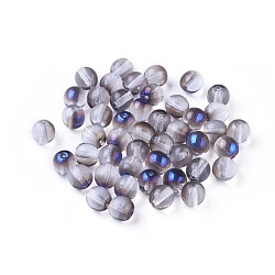 Perle di vetro ceco, tondo, blu ardesia, 6mm, Foro: 0.8 mm, circa 360pcs/scatola
