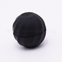 Envases de esfera de bálsamo labial vacíos de plástico, bola de bálsamo labial de embalaje cosmético, negro, 4.2 cm, diámetro interior: 2.8 cm, capacidad: 7g (0.23 fl. oz), 4 PC / sistema