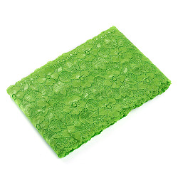 Stretch Elastic Lace Trim, Floral Pattern Lace Ribbon, for Sewing, Dress Decoration and Gift Wrapping, Lime, 16cm, about 10yards/card(9.14m/card)