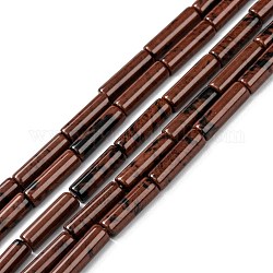 Natural Mahogany Obsidian Beads Strands, Column, 13~14x4mm, Hole: 1.2mm, about 29~30pcs/strand, 15.16''~15.75''(38.5~40cm)