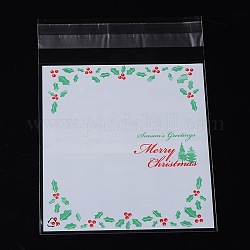 レクタングルクリスマスモチーフセロハンのOPP袋  ホワイト  14x9.9cm  一方的な厚さ：0.035mm  インナー対策：11x9.9のCM  約95~100個/袋
