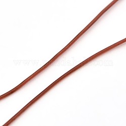 Korean Elastic Crystal Thread, Jewelry Beading Cords, Stretch Bracelet String, Round, Sienna, 1mm, about 1093.61 yards(1000m)/roll