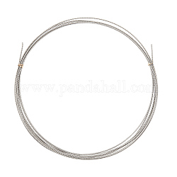 430 Stainless Steel Wire, Twist Round, for Jewelry Making, Stainless Steel Color, 18 Gauge, 1mm, about 9.84 Feet(3m)/Roll