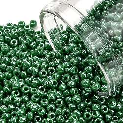 Toho perles de rocaille rondes, Perles de rocaille japonais, (130d) lustre opaque vert foncé, 11/0, 2.2mm, Trou: 0.8mm, environ 50000 pcs / livre