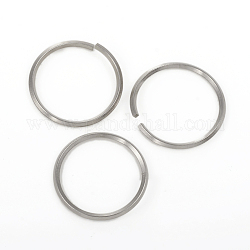 304 anello di salto in acciaio inossidabile, anelli di salto aperti, colore acciaio inossidabile, 12 gauge, 26x2mm, diametro interno: 23mm