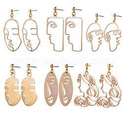 SUNNYCLUE DIY Dangle Earring Making, with Brass Pendants, Brass Stud Earring Findings, Brass Open Jump Rings and Brass Ear Nuts Earrings Backs, Golden, 7.4x7.2x1.7cm