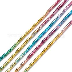 Цвет радуги гальванический немагнитный синтетический гематит бусины нити, рондель, с покрытием разноцветным, 3x2 мм, отверстие : 0.7 мм, около 200 шт / нитка, 15.67~16.02 дюйм (39.8~40.7 см)