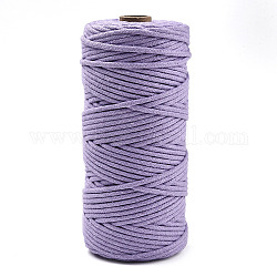 コットン糸  マクラメコード  装飾的な糸のスレッド  DIYの工芸品について  ギフトラッピングとジュエリー作り  紫色のメディア  3mm  約109.36ヤード（100m）/ロール。
