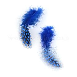 Accessoires de costume de plume de poulet, teinte, bleu, 65~135x25~45mm