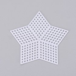 Diy star formas de lona de plástico, para proyectos de aguja, posavasos y artesanías, blanco, 85x87x1.5mm