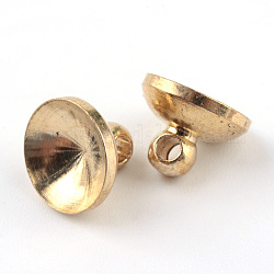 Brass Bead Cap Pendant Bails, for Globe Glass Bubble Cover Pendants, Light Gold, 6x8mm, Hole: 1.5mm