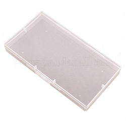 Scatola di plastica trasparente, per copri bocca monouso, contenitori per la conservazione della bocca a prova di polvere rettangolari portatili, chiaro, 14.9x8x1.8cm
