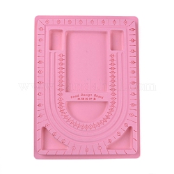 Пластиковые бисера доски дизайна, розовые, Размер : шириной около 24 см , 33 см длиной, толстый：1 см 
