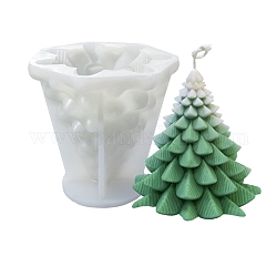 Stampi in silicone per candele fai da te albero di natale 3d, per la realizzazione di candele profumate all'albero di Natale, bianco, 12.5x12.5x12.6cm, diametro interno: 11.7x11.5x11 cm