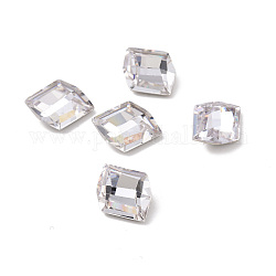 Cabujones de cristal de rhinestone, espalda y espalda planas, paralelogramo, cristal, 10x8.7x4.6mm