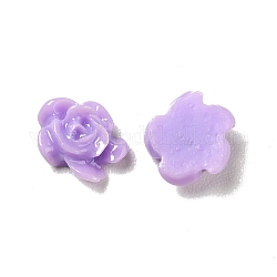 Resin Cabochons, Nail Art Decoration Accessories, Flower, Medium Purple, 5~6x3mm
