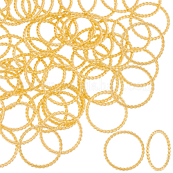 Unicraftale 50 шт. соединительные кольца из сплава, без свинца и без кадмия, витая кольцо, золотые, 26x2 мм, отверстие : 22 мм