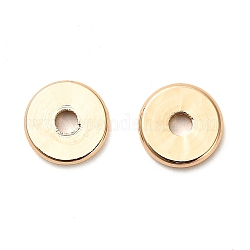 Brass Spacer Beads, Flat Round/Disc, Real 18K Gold Plated, 7.5x1mm, Hole: 2mm