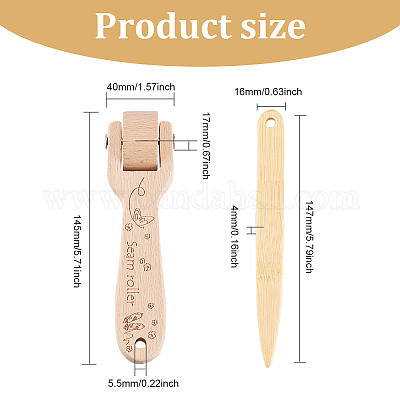 Wholesale FINGERINSPIRE Seam Roller Wooden Tailors Clapper Seam Flattening  Tool Accessories with 2 Pcs Bamboo Point Turner Quilting Seam Roller Sewing  Roller Tools for Sewing Print Wallpaper Home Decoration 