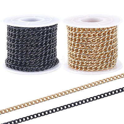 Catena In Alluminio Per Fai Da Te, 5 Metri, Maglie 9x6 Mm, Grigio Scuro - Ideale Per Accessori E Artigianato