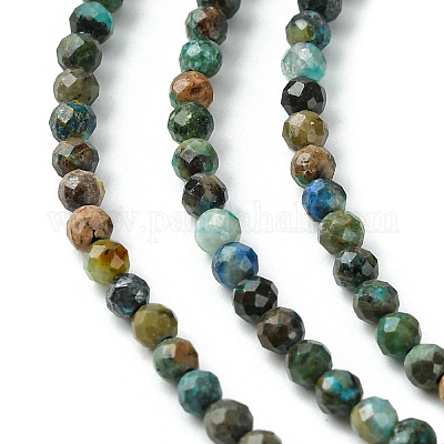 Chapelets de perles en chrysocolle naturelle&nbsp;G-Z034-A03-02-1
