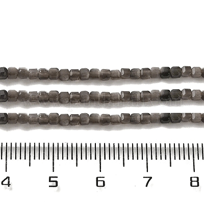 Brins de perles d'obsidienne argent naturel&nbsp;G-B074-C10-01-1