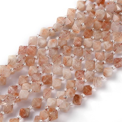 Natürliche sunstone Perlen Stränge&nbsp;G-J390-A01-1