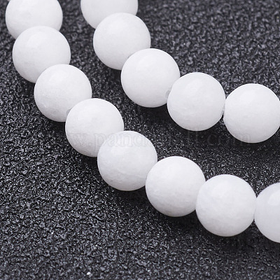 Natürliche weiße Jade perlen Stränge&nbsp;GSR10mmC067-1