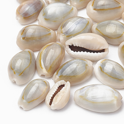 Perle di conchiglia di ciprea&nbsp;SSHEL-T004-05-1