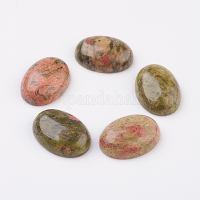 Cabochon schiena piatta in unakite naturale&nbsp;G-G741-22x30mm-16-1