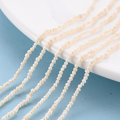 Tiny Natural White Seed Pearls - 1.5-2mm Freshwater Pearl Beads