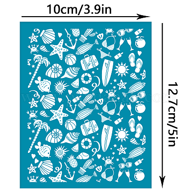 Shop OLYCRAFT 4x5 Inch Summer Clay Stencil Starfish Coconut Tree Silk  Screen Printing Stencils Fish Bikini Sunglasses Silk Screen Stencils  Reusable Mesh Transfer for Polymer Clay Earring Jewelry Making for Jewelry  Making 