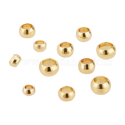 Wholesale 2.5mm Crimp Beads 18K Gold Plated Crimp End Beads For Jewelry  Making Supplies